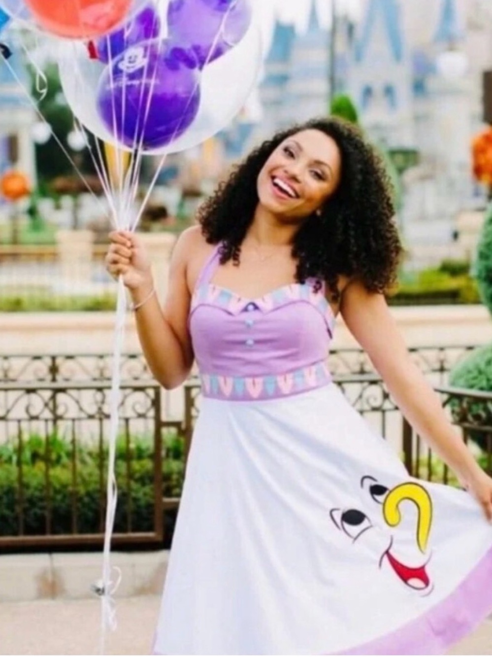 Disney Parks The Dress Shop Beauty and the Beast Mrs Potts Halter Dress small